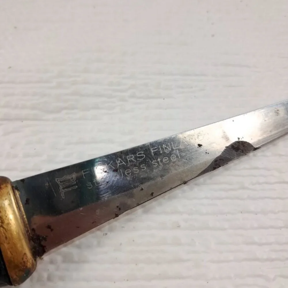 Vintage Fiskars Finald‎ Normark Filet Knife Nor Mark stainless steel black READ
